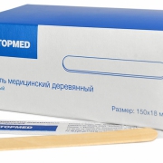 Шпатель медицинский деревянный стерильный TOPMED