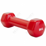 Гантель обрезиненная 5 кг красная Bradex SF 0167