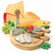 Набор для резки сыра из 4-х приборов и деревянной доски РОКФОР Bradex TK 0090