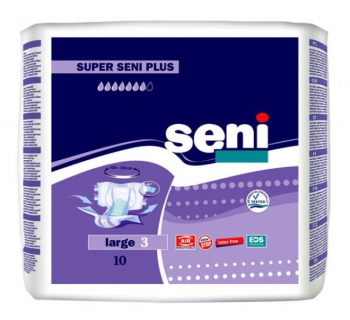 Подгузники для взрослых SUPER SENI + large по 10шт