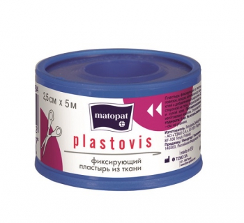 Пластырь Plastovis 2,5 см x 5 м 1 катушка